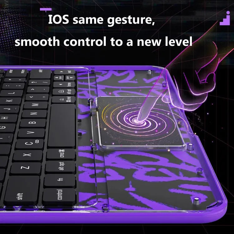 Funda con Teclado Bluetooth para iPad | Touchpad y Giro 360°