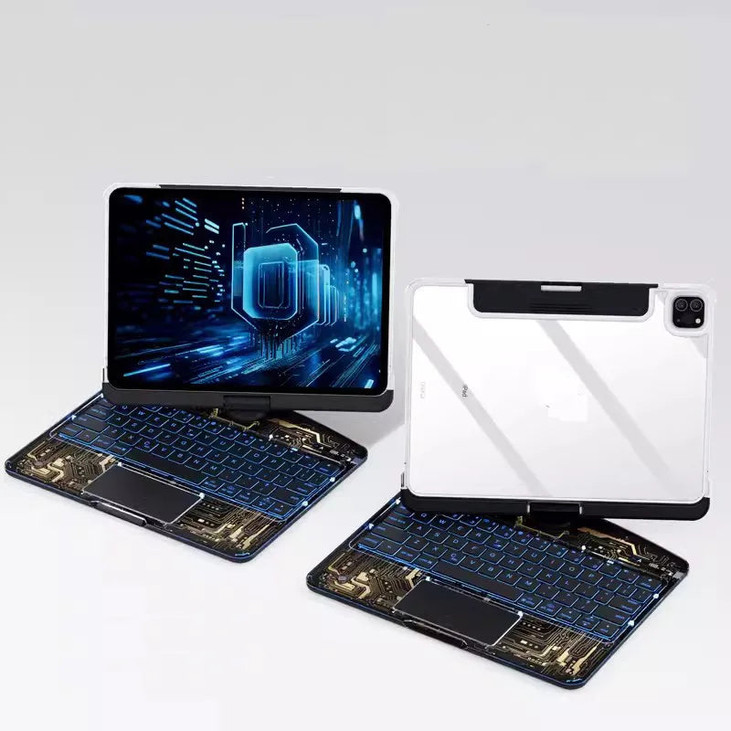 Funda con Teclado Bluetooth para iPad | Touchpad y Giro 360°