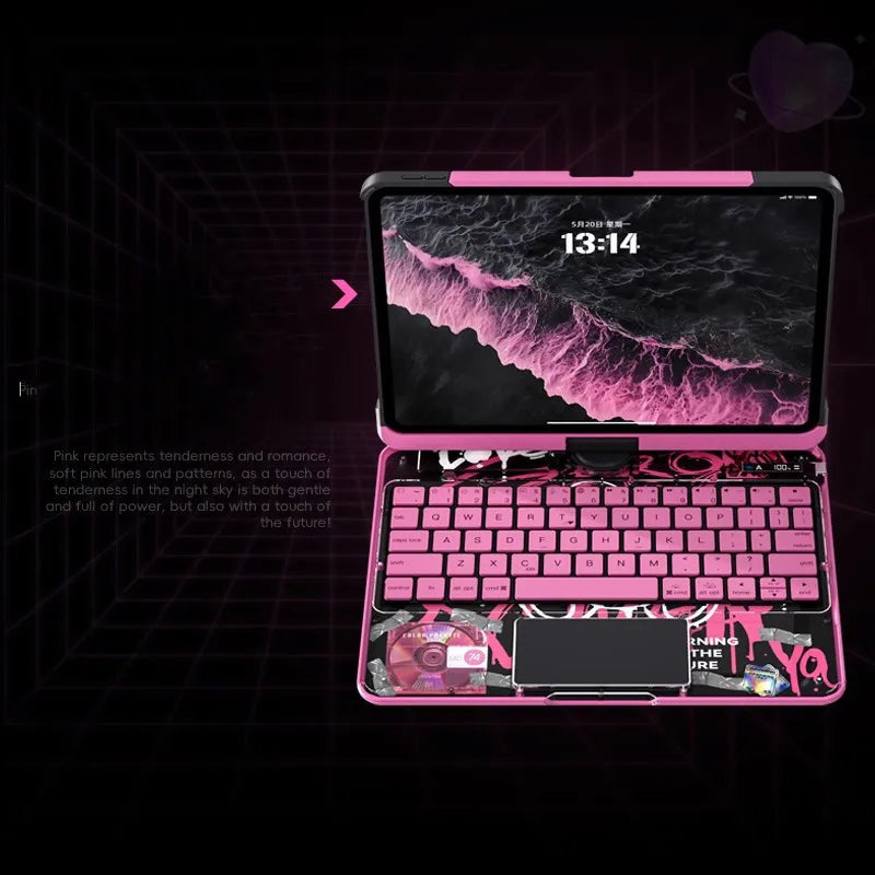 Funda con Teclado Bluetooth para iPad | Touchpad y Giro 360°