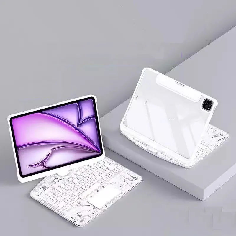 Funda con Teclado Bluetooth para iPad | Touchpad y Giro 360°